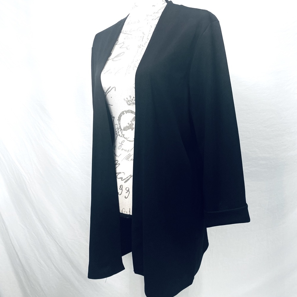 Jodifl Black Open Faux Cuff Blazer NWT Large